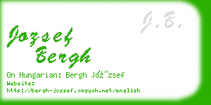 jozsef bergh business card